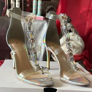 Aldo WEBERLAAN Holographic Heels with Gem Straps